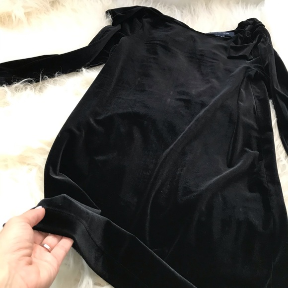 French Connection Auore Velvet 3/4 Sleeve Dress - Picture 4 of 8
